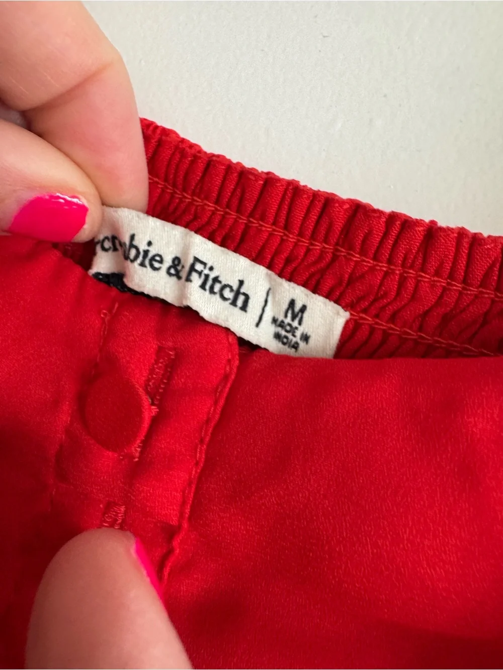 Abercrombie & Fitch Red Maxi Dress with Tie Straps